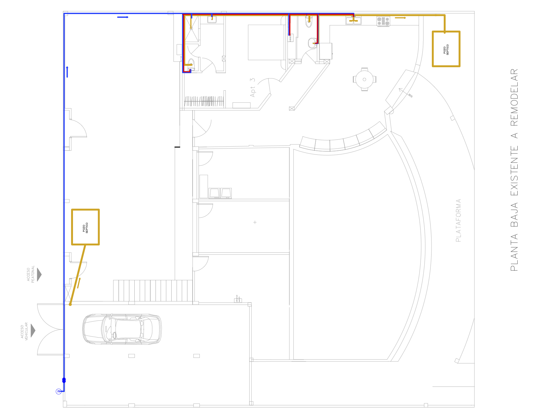 autocad drawing of first floor remodel plan