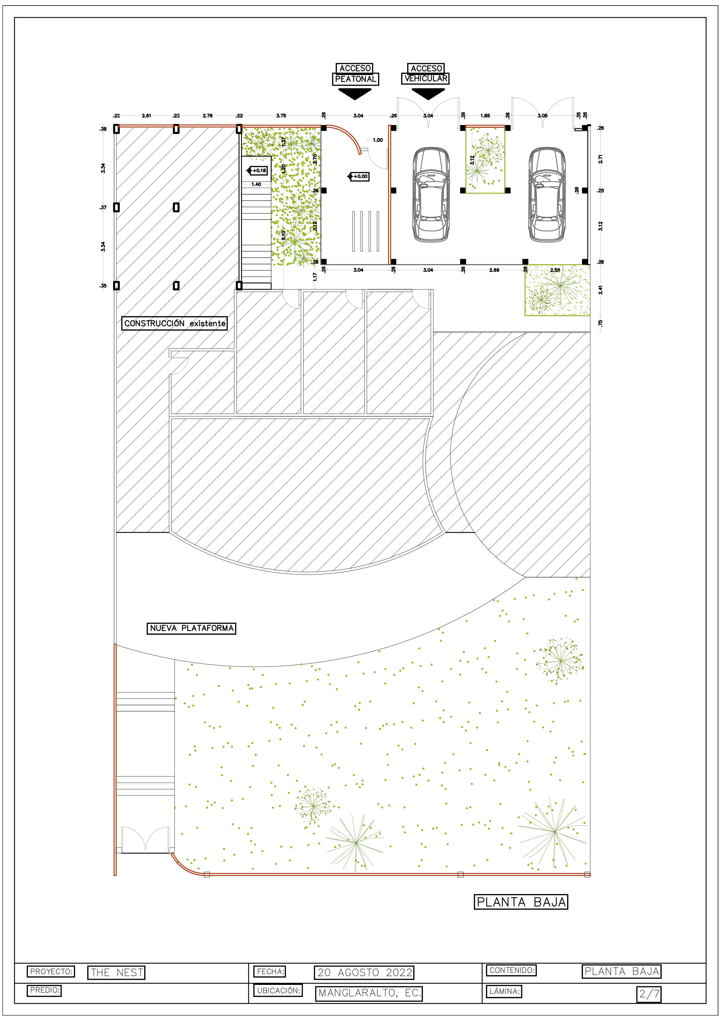 Planta Baja (ground floor) architectural plan